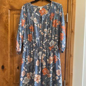 Christopher & Banks Floral Dress, Size L, NWT
